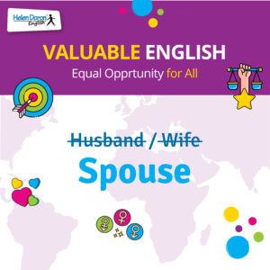 inglese inclusivo, usa spouse per indicare husband and wife